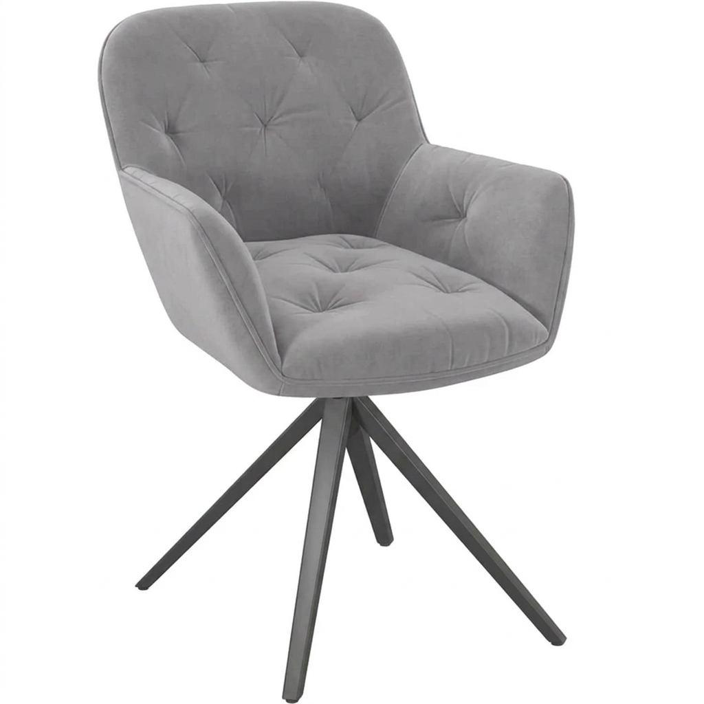 chaise de reunion cordoba pivotante tissus gris