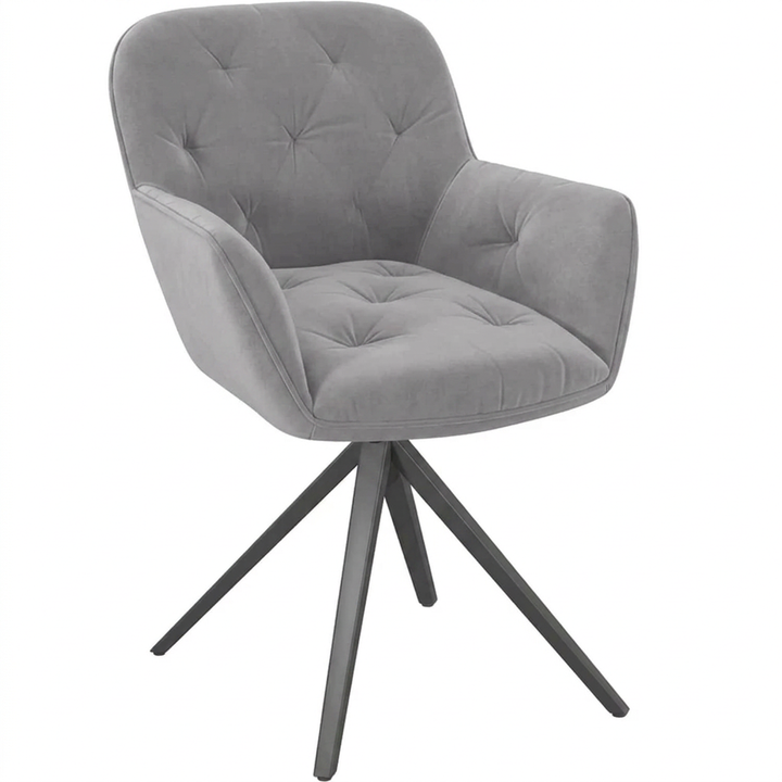 chaise de reunion cordoba pivotante tissus gris