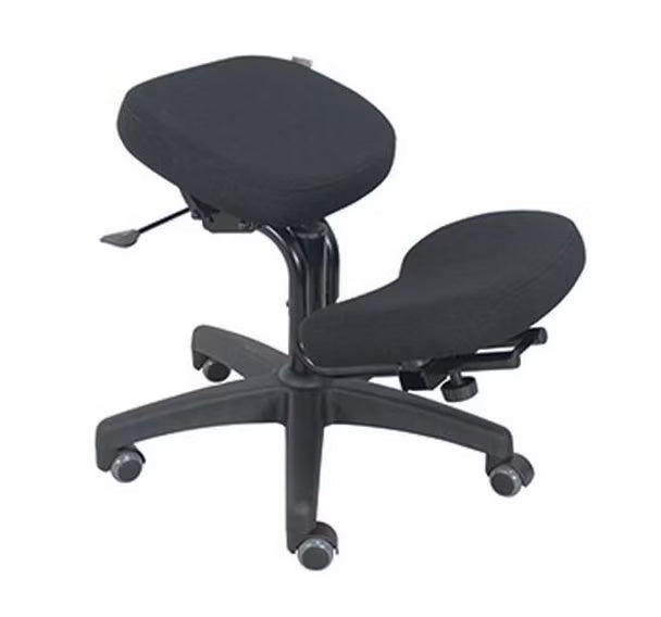 siege de bureau assis genoux-tibias h1 noir DEVA2