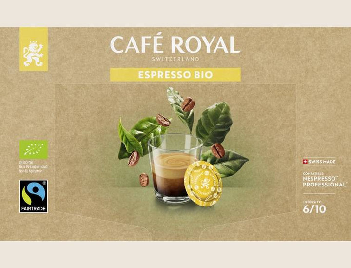 CAPSULES NESPRESSO PRO ESPRESSO BIO CAFE ROYAL BOITE DE 50