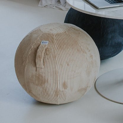 Ballon d'assise ergonomique - Velours Beige 50-55cm