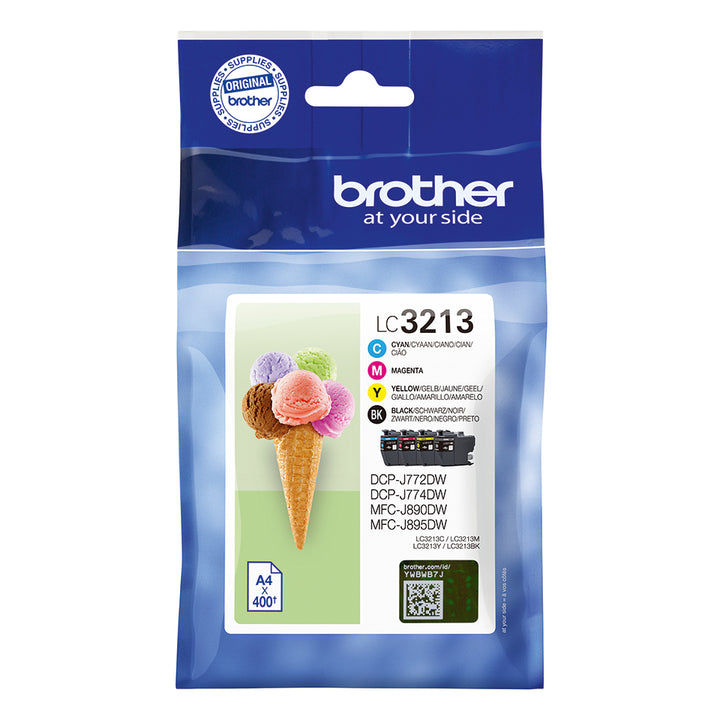 Pack cartouches Brother lc3213 - haute capacité, 400 pages