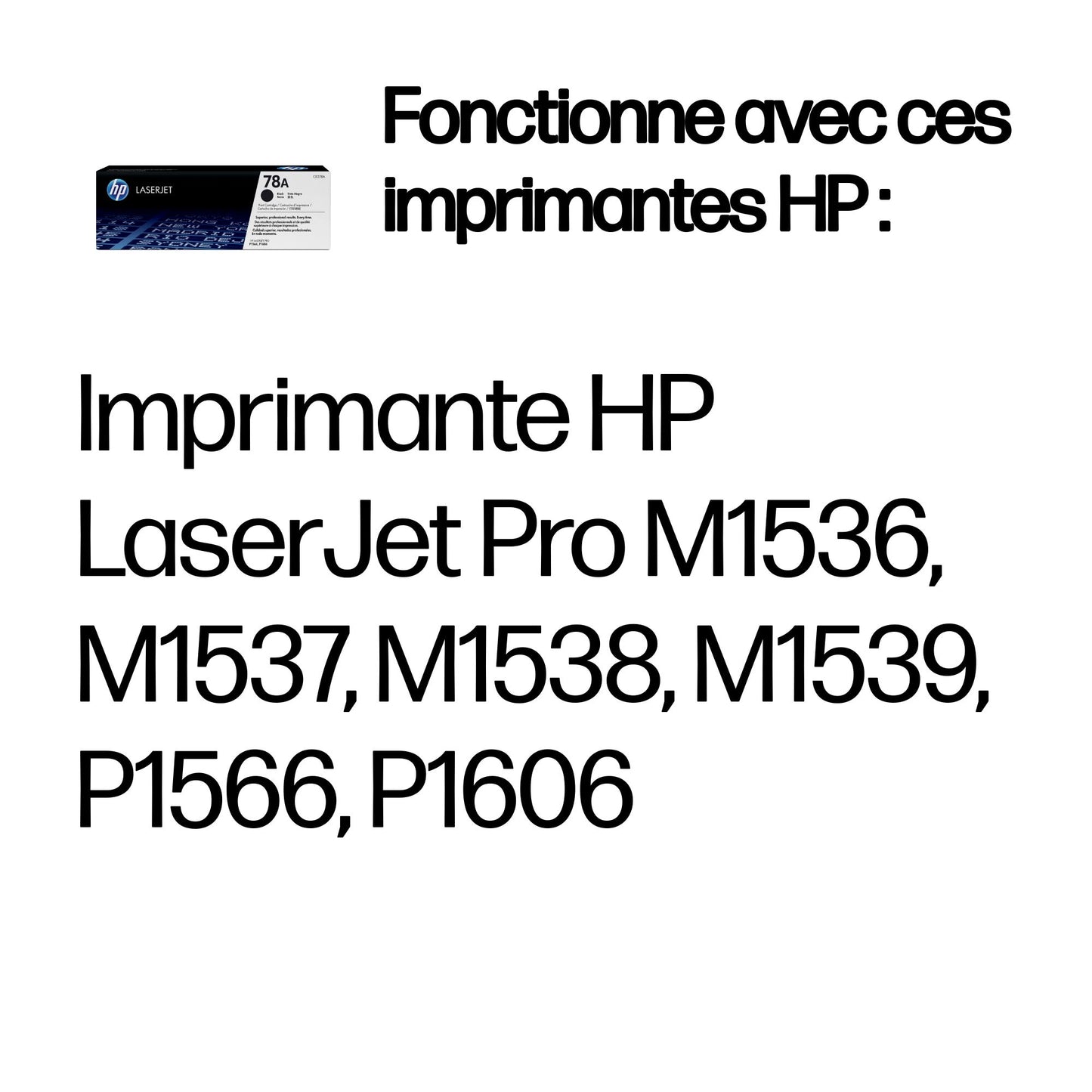 Cartouche toner HP ce278a - rendement 2100 pages