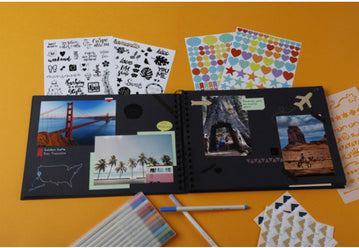 Kit Scrapbooking 70 Pages Noires - Créativité Maximale