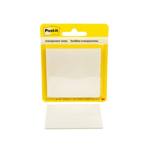 Notes repositionnables Post-it® transparentes 73x73mm - 36 feuilles
