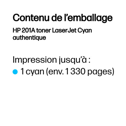 Cartouche toner HP cyan 201a - 1330 pages