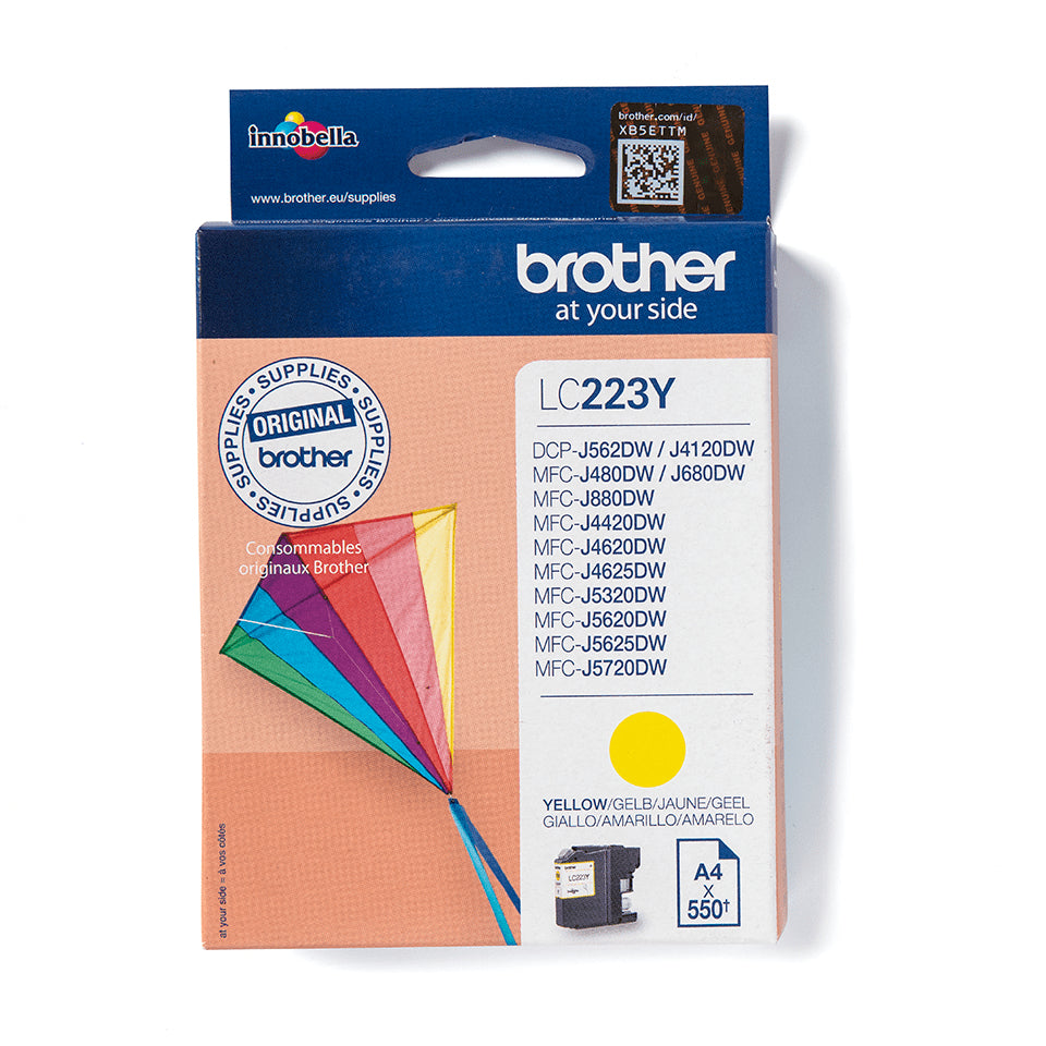 Cartouche d'encre Brother LC223y - jaune, 550 pages
