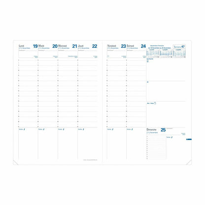 Agenda semainier Consul 21x29.7cm- Noir
