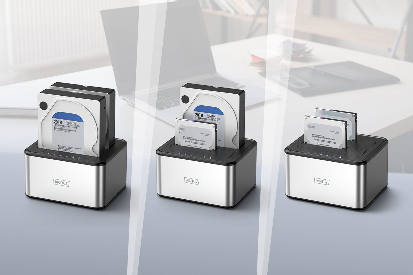 Station d'accueil HDD/SSD - Clonage rapide USB 3.0