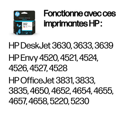 Cartouche d'encre HP couleur 302 - impression de qualité