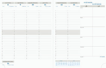Agenda semainier de bureau horizon barbara-21x27cm