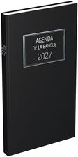 Agenda banque long 1 volume 15x34cm-noir