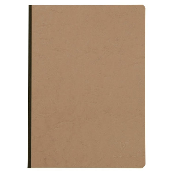 Cahier broche  192 pages a4 couverture façon cuir lisse brun tabac