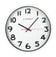 Horloge plastique 34cm blanc chrome