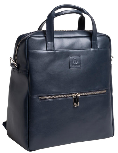Sac à dos ordinateur 14" cuir marine - élégance et fonctionnalité