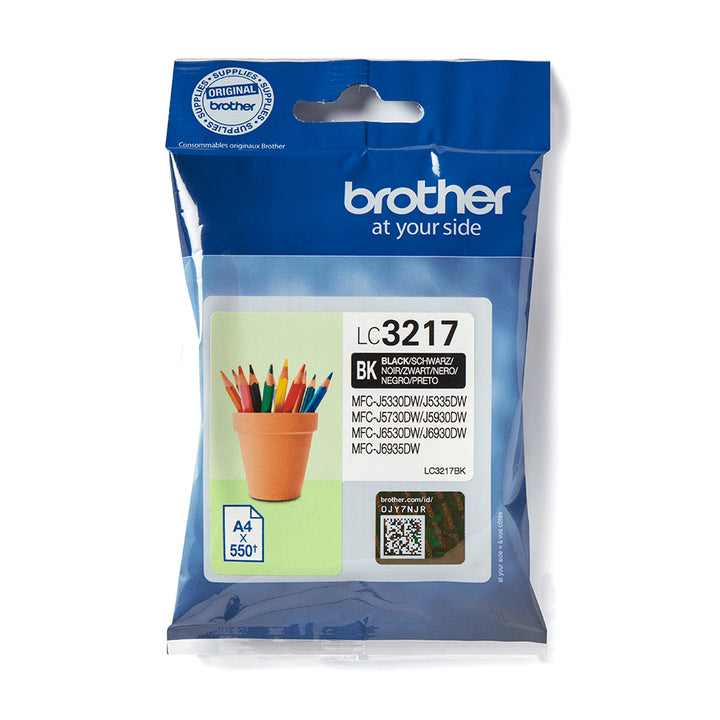 Cartouche d'encre Brother LC3217bk - rendement 550 pages