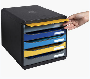 Module de classement bigbox bee blue 5 tiroirs