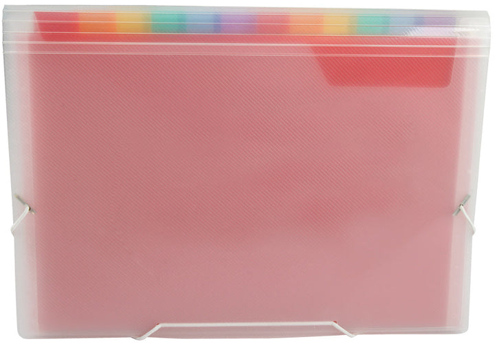 Trieur de voyage A5 13 compartiments polypro-transparent
