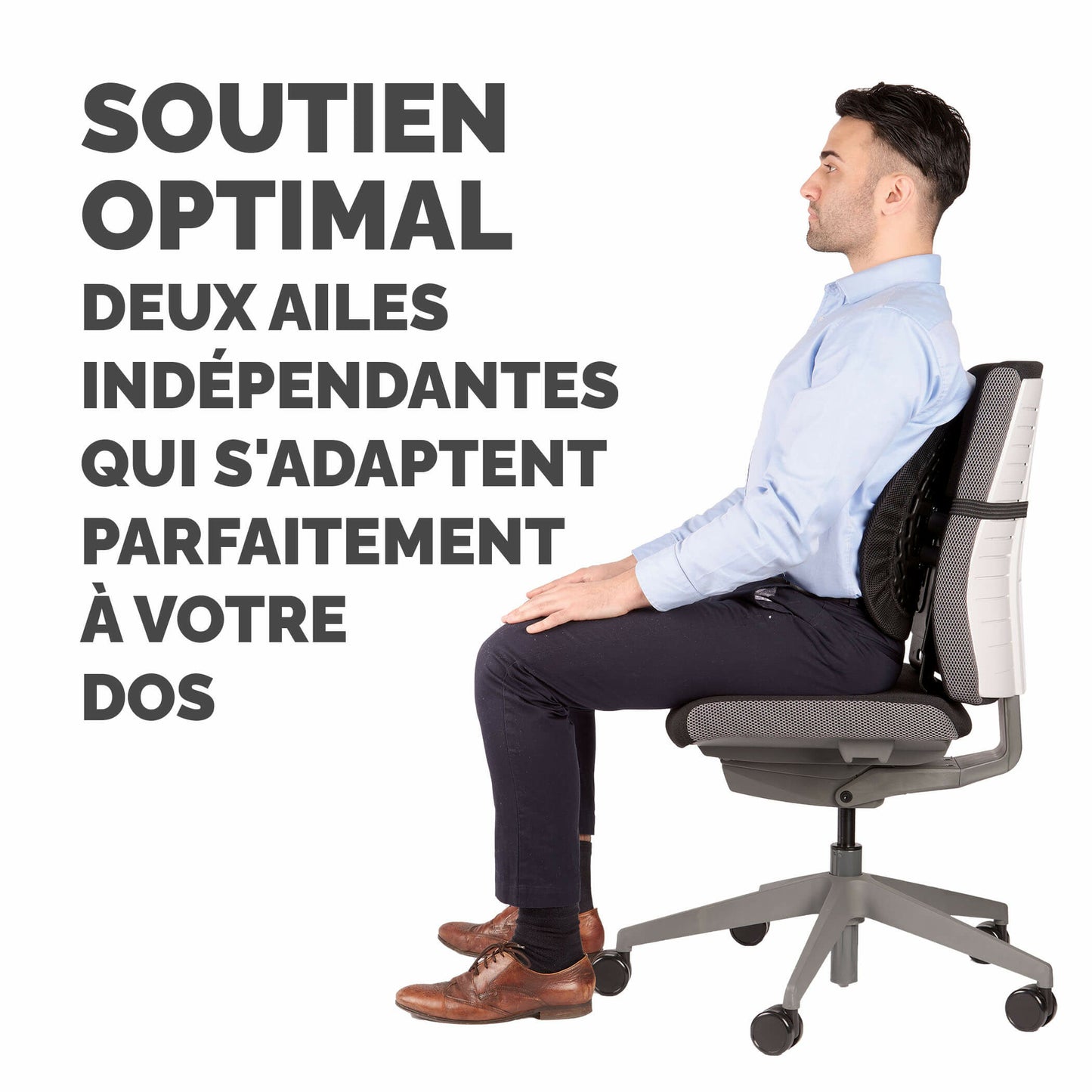 Support dorsal ergonomique - ajustable et confortable