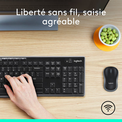 Clavier/souris sans fil mk270 - confort et durabilité