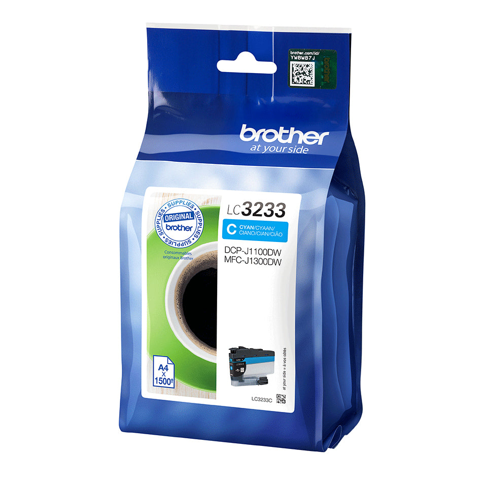 Cartouche d'encre Brother LC3233cy - cyan, 1500 pages