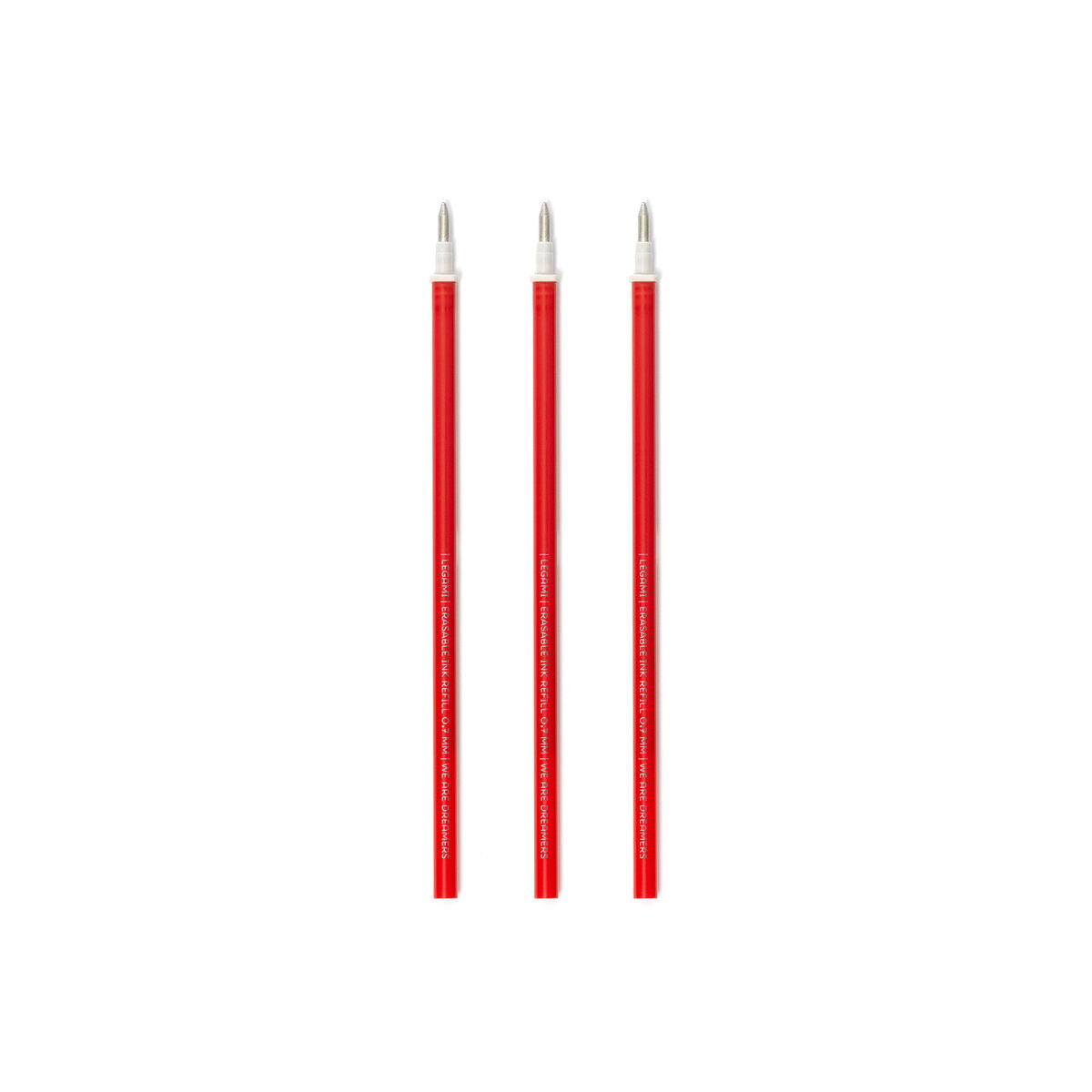 Recharges Stylo Effaçable Rouge legami  - Pointe 0,7 mm  pack de 3