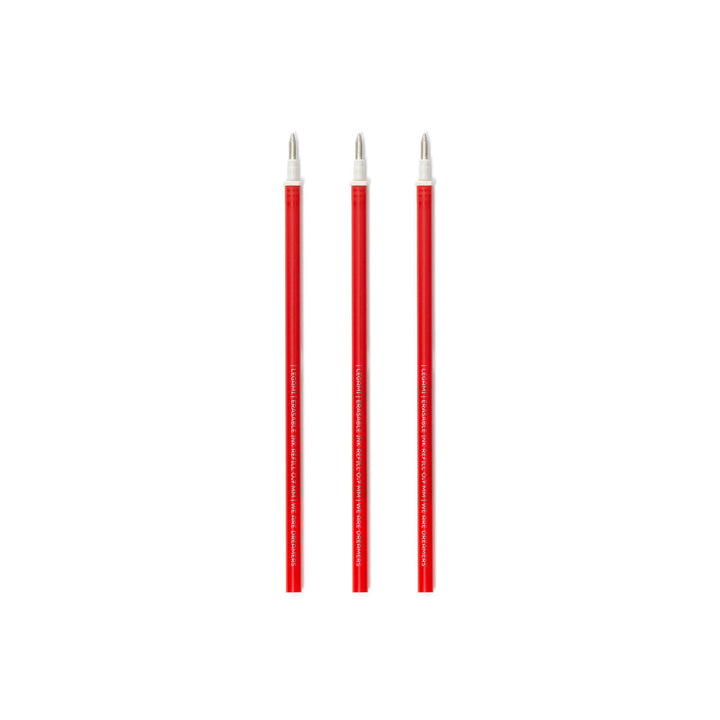 Recharges Stylo Effaçable Rouge legami  - Pointe 0,7 mm  pack de 3