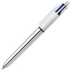 Stylo bille bic 4 couleurs shine argent
