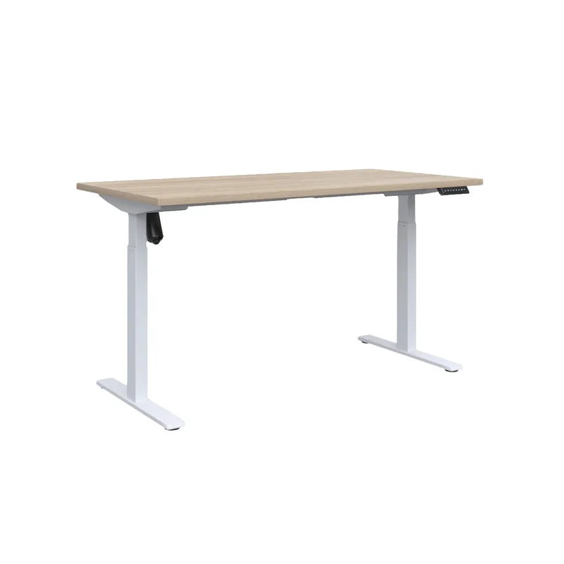 Bureau électrique réglable en hauteur - chêne ambre, 1200x700 mm