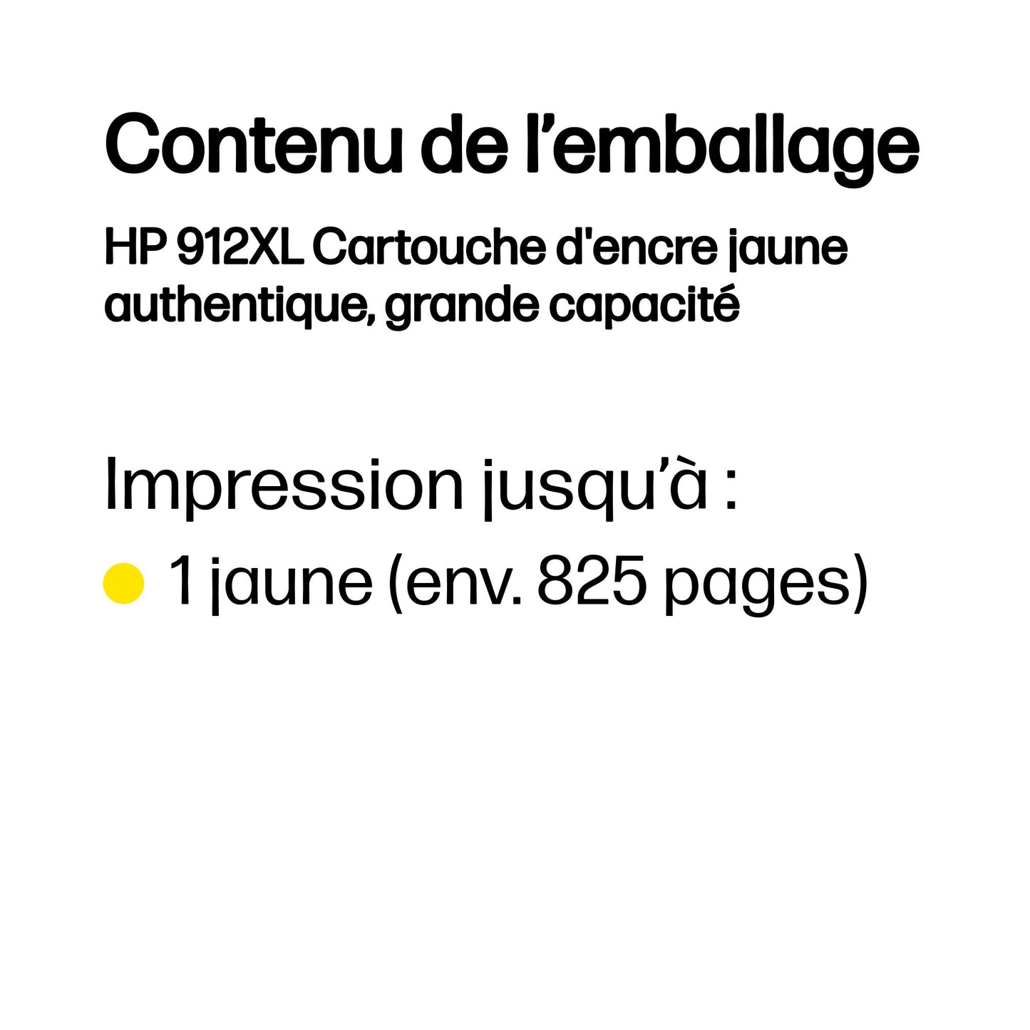 Cartouche d'encre HP 912xl - jaune haute capacité