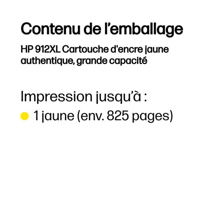 Cartouche d'encre HP 912xl - jaune haute capacité