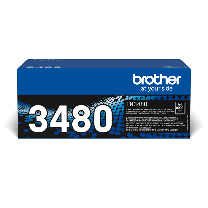 Cartouche laser brother tn-3480 - rendement élevé 8000 pages