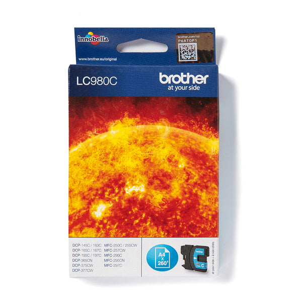 Cartouche d'encre Brother cyan LC980c - impression éco-responsable
