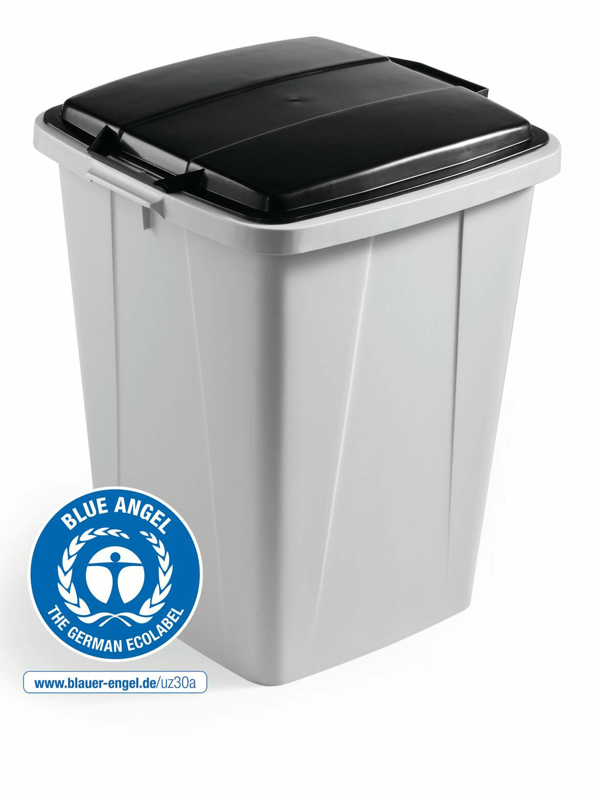 Couvercle ECO Duralin  90L - Plastique recyclé avec poignées-noir