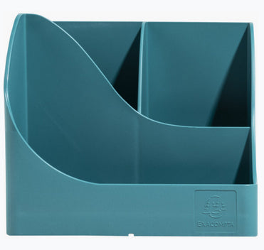 Pot crayons pen wave 5 compartiments-bleu pacifique