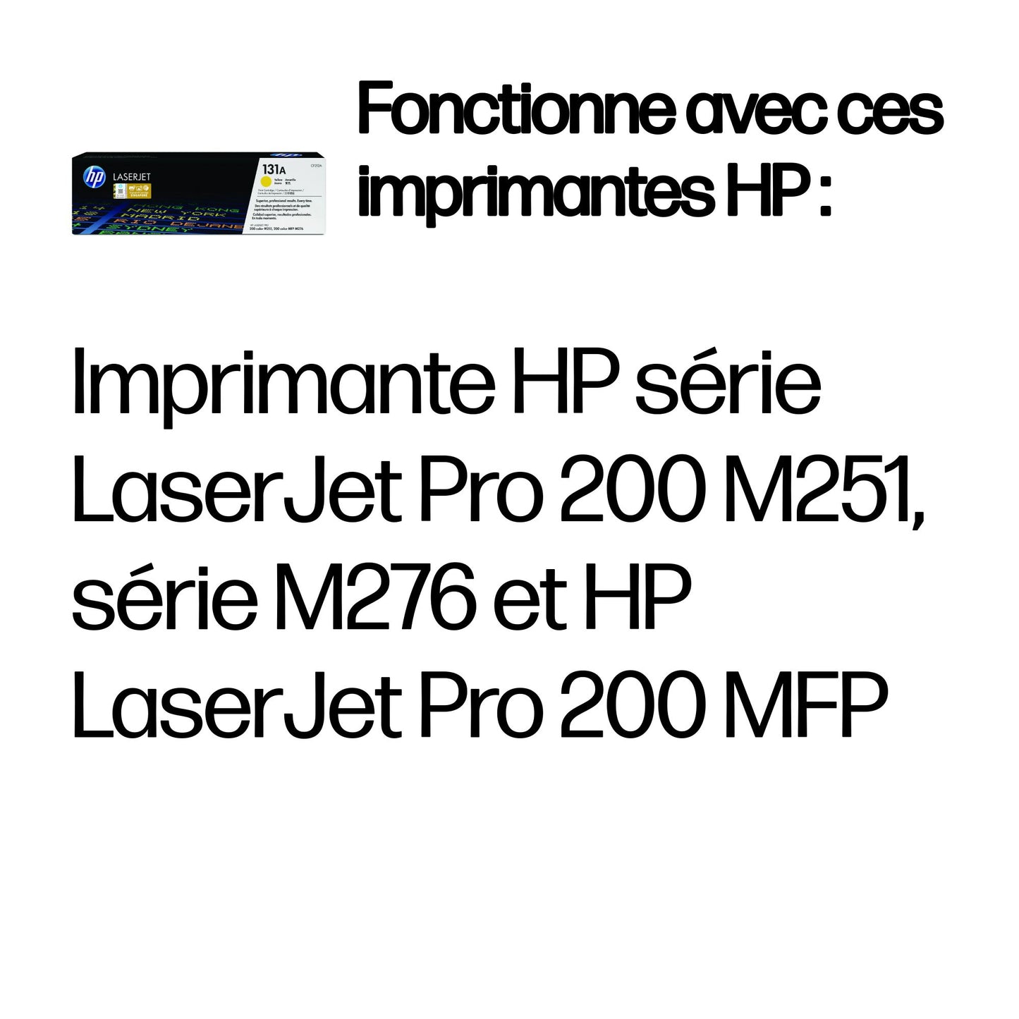 Cartouche toner HP jaune 131a - rendement 1800 pages