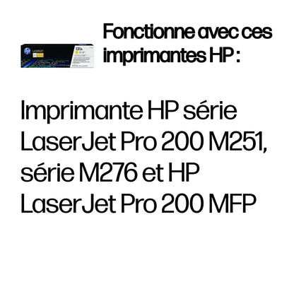 Cartouche toner HP jaune 131a - rendement 1800 pages