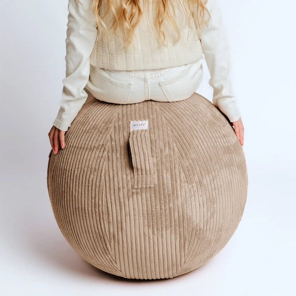 Ballon d'assise ergonomique - Velours Beige 50-55cm