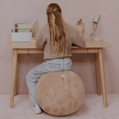 Ballon d'assise ergonomique - Velours Beige 50-55cm