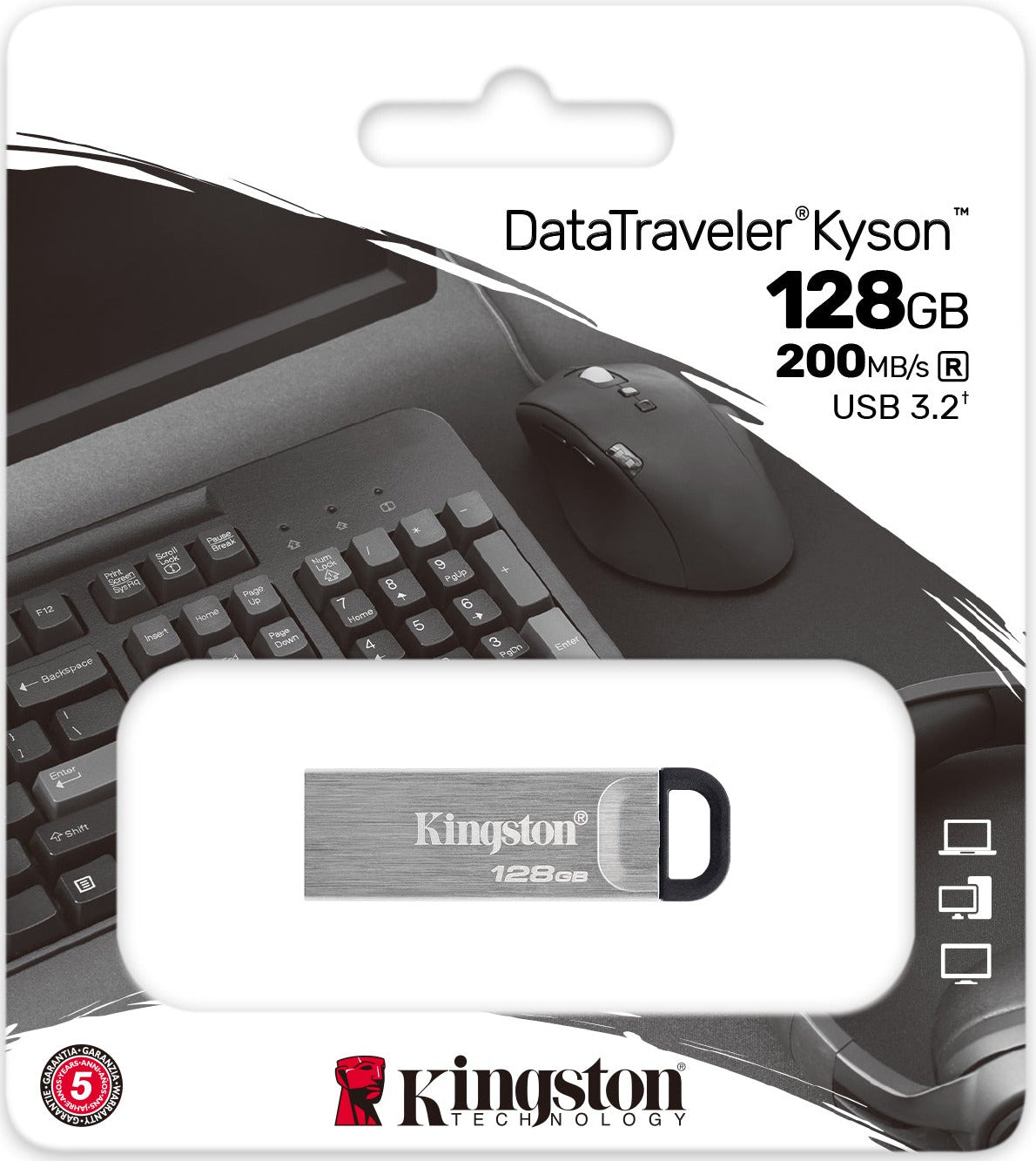 Clé USB 128GB - Haute Vitesse et Design Métallique