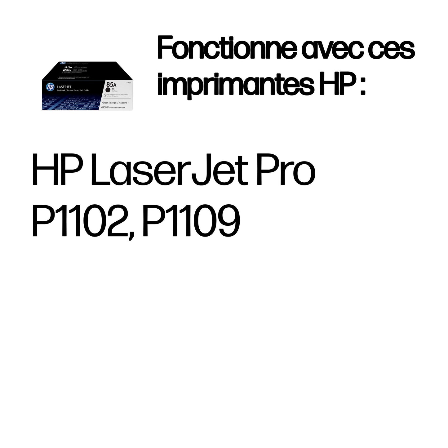 Cartouche toner HP ce285ad - pack économique 2 pièces