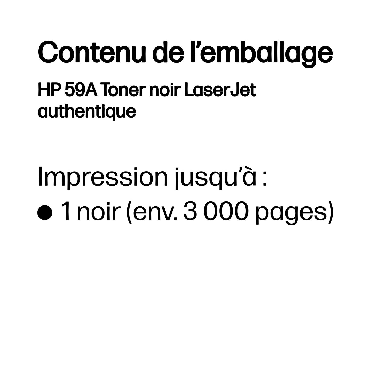 Toner HP CF259A Noir 3000P