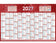 Calendrier de banque 13 mois recto - 43x65cm rouge