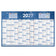 Calendrier de banque 13 mois recto bleu 43x65 cm