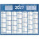 Calendrier 2x7mois 38.5x54 -bleu