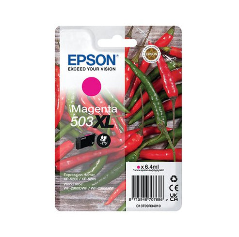 Cartouche d'encre Epson 503xl magenta piment - rendement élevé