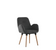 Fauteuil Shineo avec Pieds Bois -tissu noir