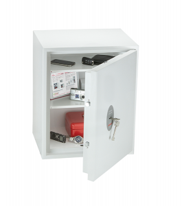 Coffre fort avec serrure à clé blanc-42 litres