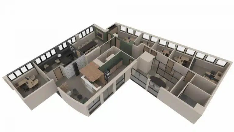 Hyperburo Zwiller conceptualie un plan 3D de votre projet mobilier