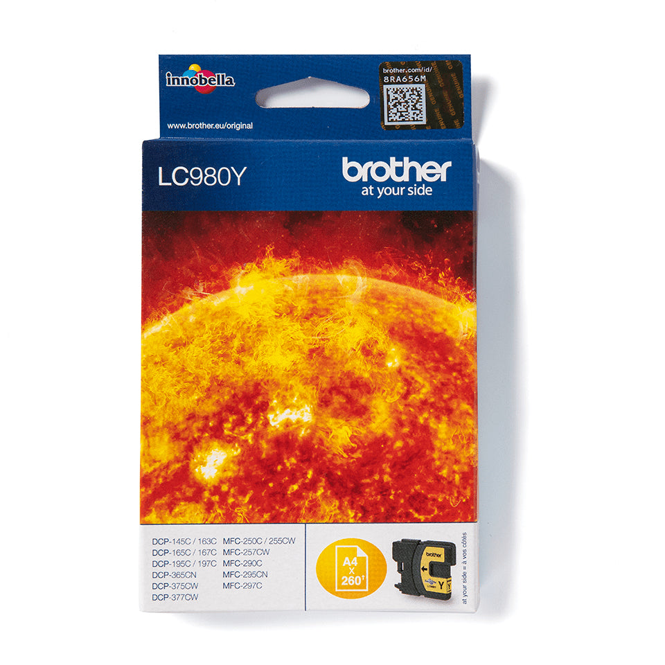 Cartouche d'encre Brother jaune LC980y - 260 pages